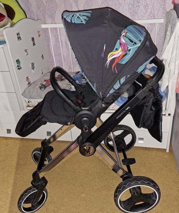 Коляска 2в1 и Кроватка-трансформер 2в1 с комодом и матрасом