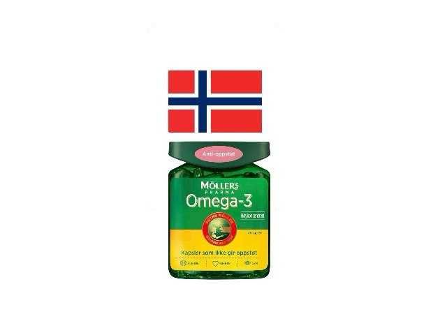 Норвежский OMEGA 3 Mollers (Anti-oppstot) без дискомфорта!