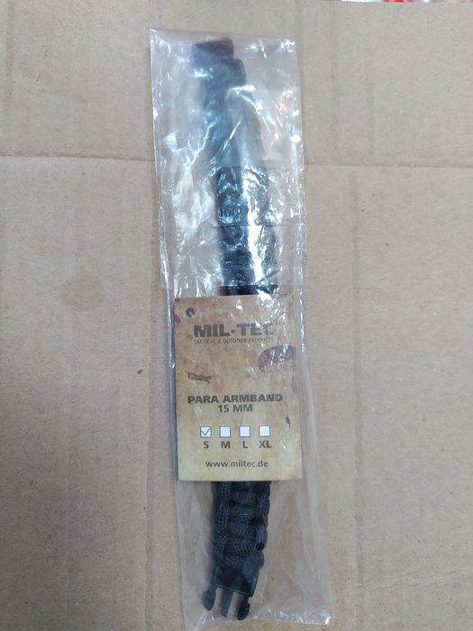 Brățară Paracord 15mm neagră Mil-Tec mărime S nouă nouță
