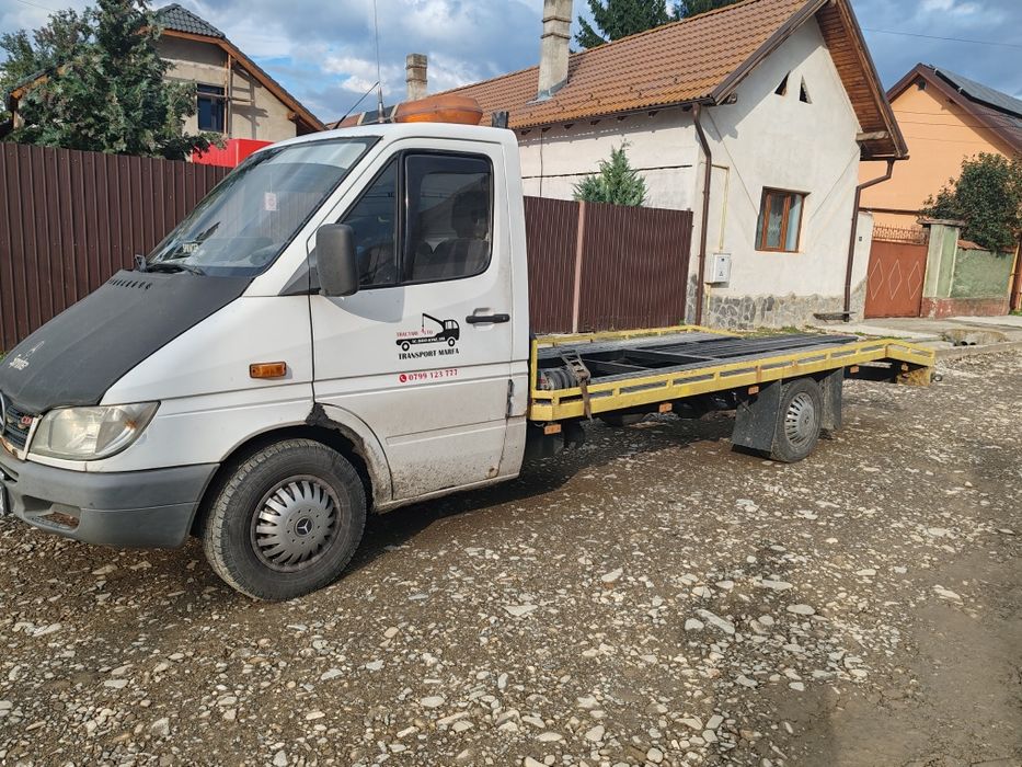 Platformă tractări auto Ba14 – troliu 6T, cauciucuri noi, pregătită