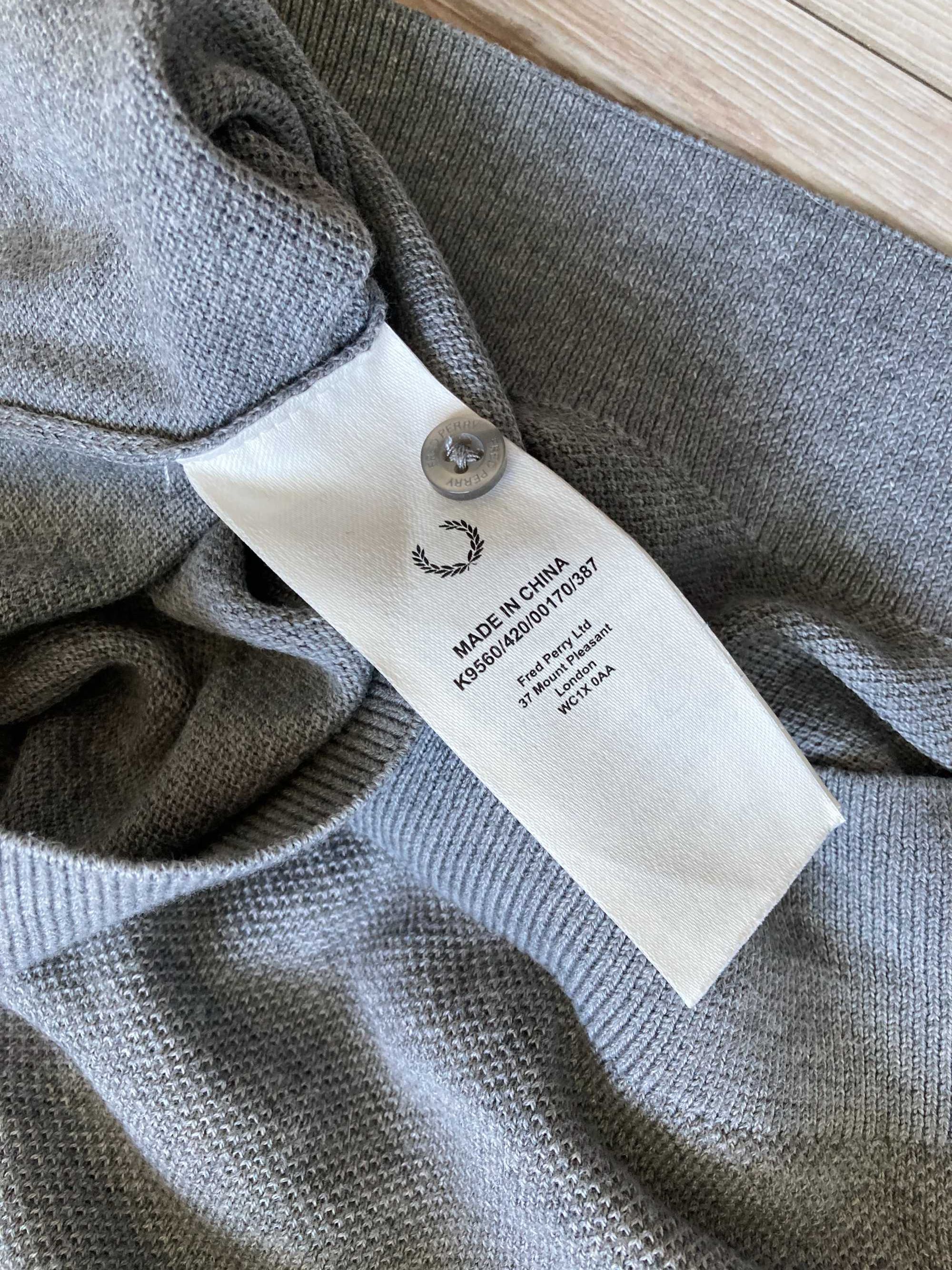Fred Perry Tipped Knitted Shirt мъжка поло тениска размер L