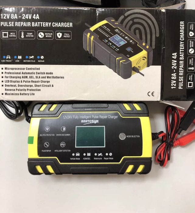 Зарядно устройство 12V/24V 8A импулсно