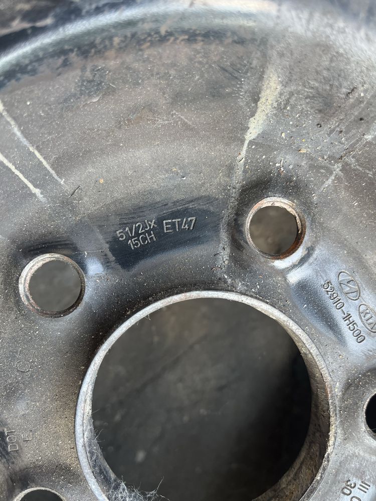 2 бр.  железни джанти 15” с гуми 5x114,3 5,5J за Hyundai KIA