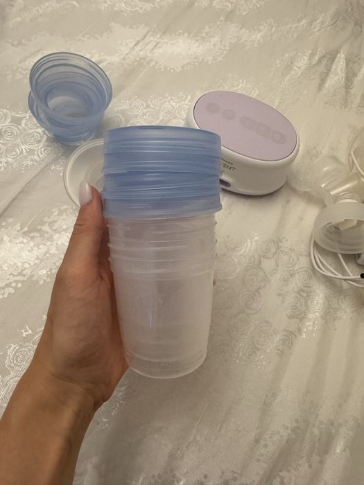 Pompa san electrica Philips Avent cu recipiente de stocare a laptelui