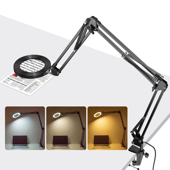 Лупа с осветление и стойка