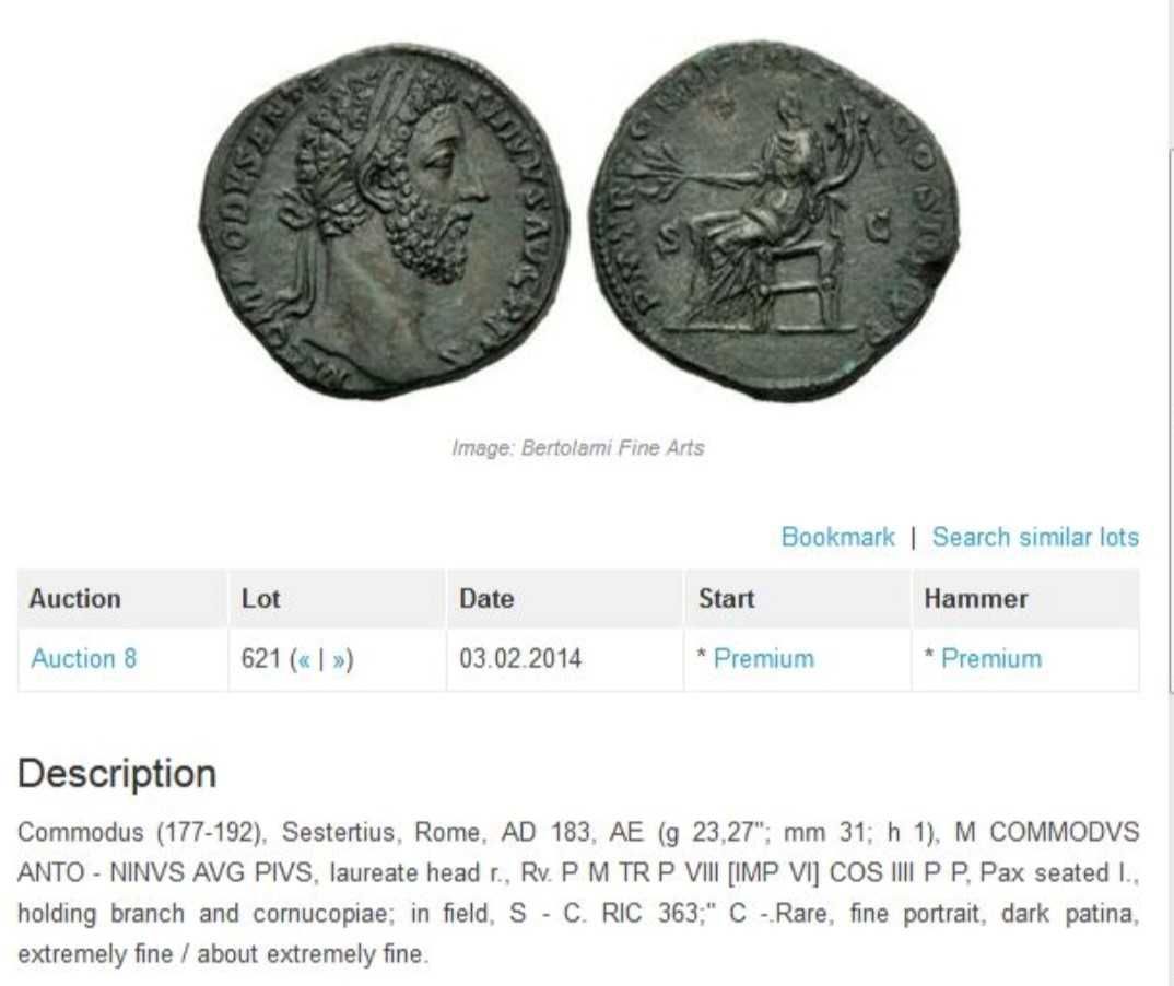 Moneda Imperiul Roman - COMMODUS Sestertius
