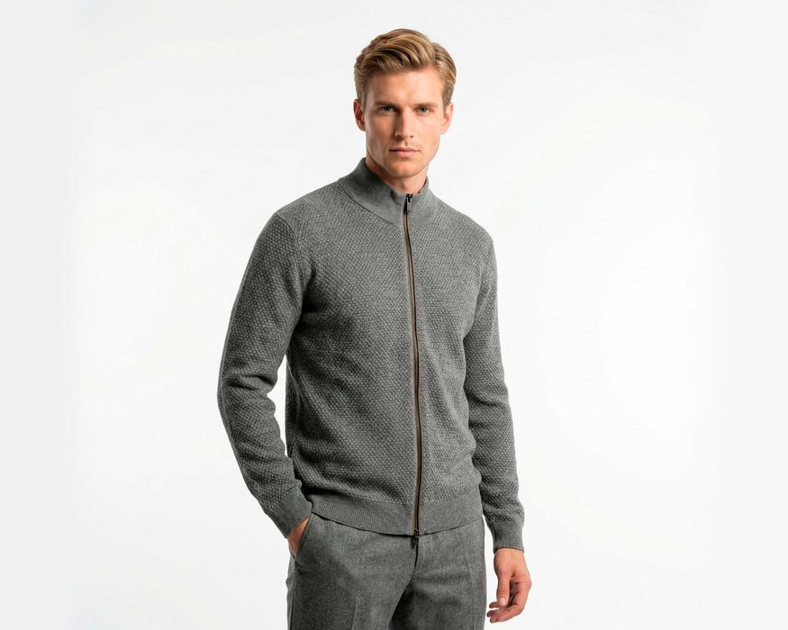 Massimo Dutti Памук / Кашмир мъжка жилетка - пуловер размер XL