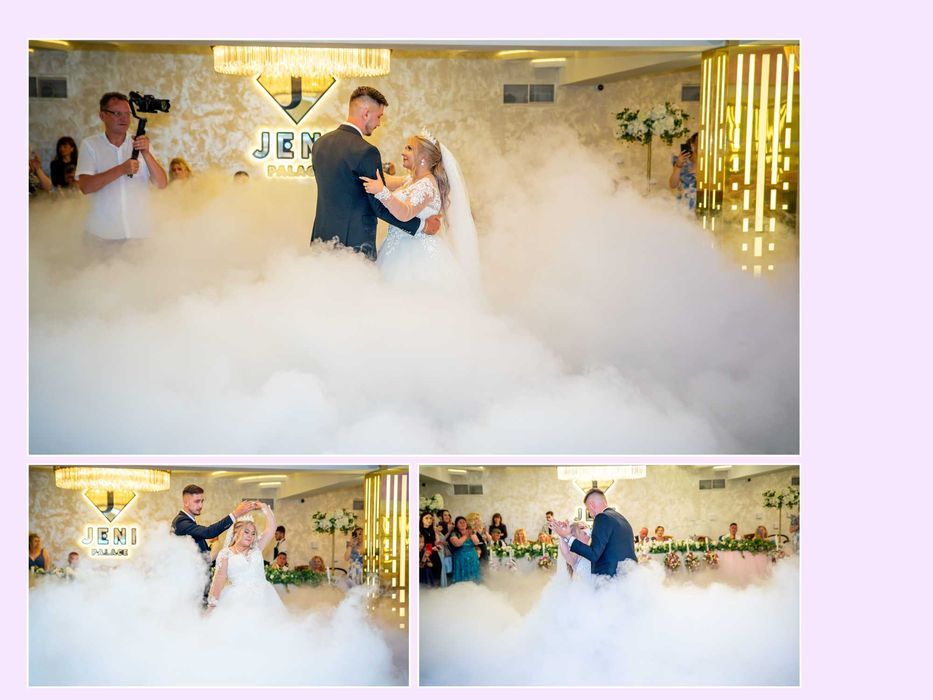 FOTO-VIDEO Fum Greu gheata carbonica dansul mirilor si Artificii