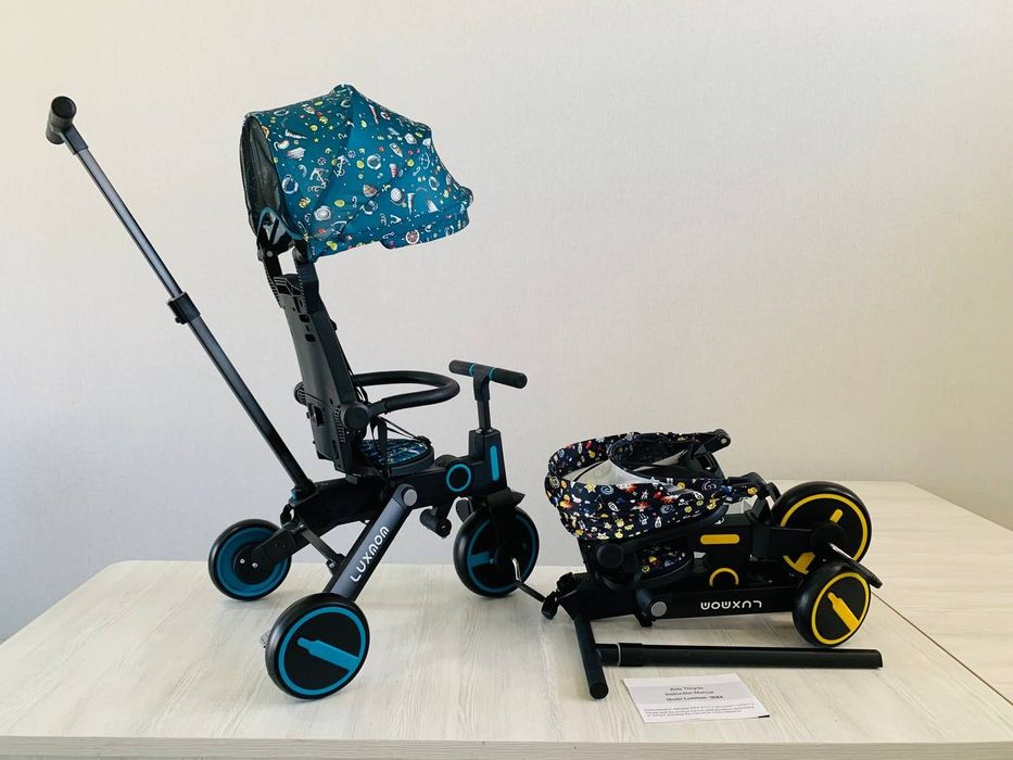 Новая Коляска расскладной велосипед трансформер спинка откидывается