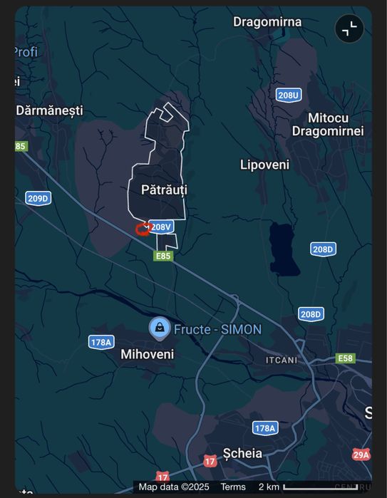 Teren Comercial 90 ari Front Stradal 45m Patrauti