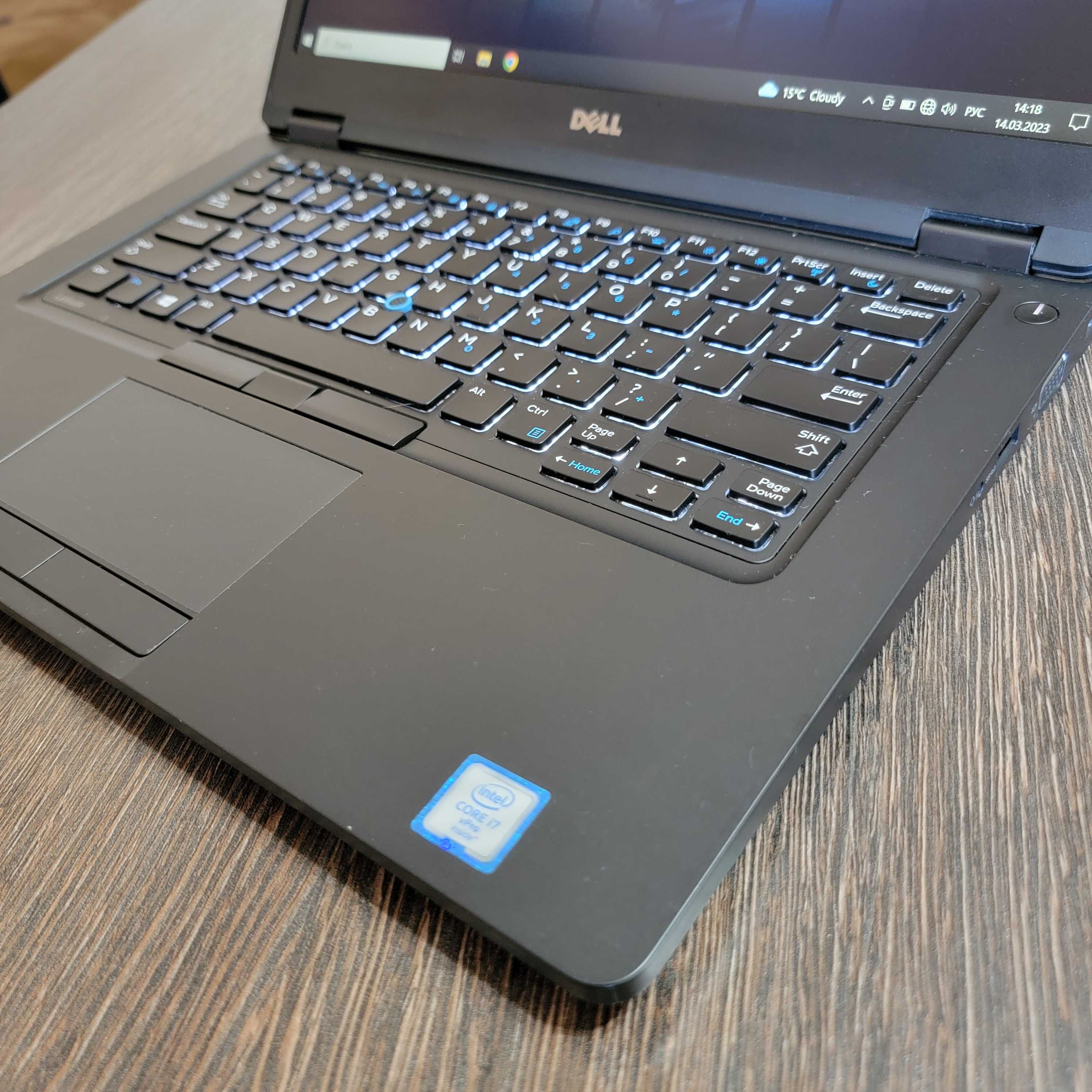 мощный i7 ноутбук Dell Latitude E5480, подсветка клавиатуры
