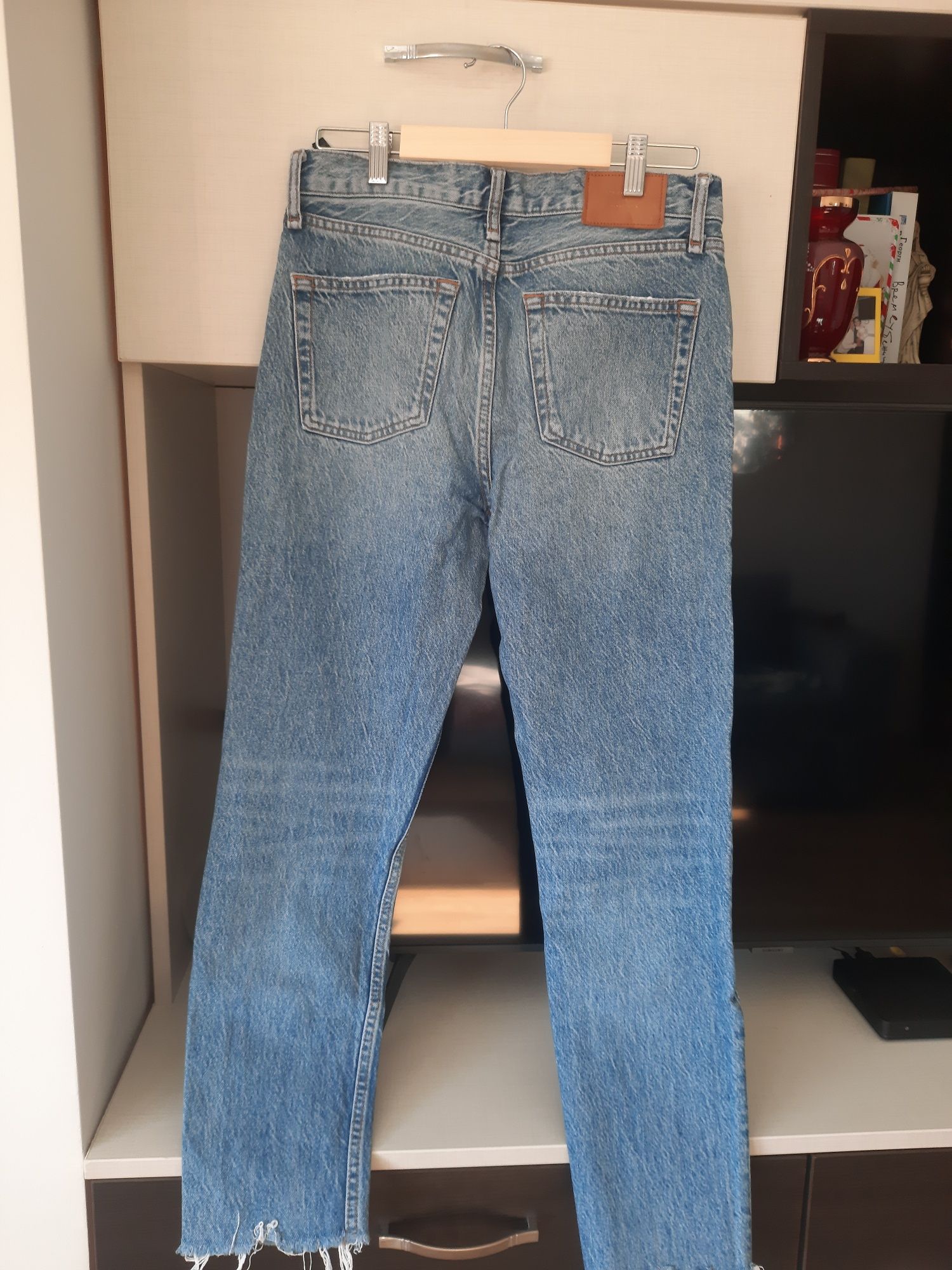 Дънки дамски ZARA,цвят син