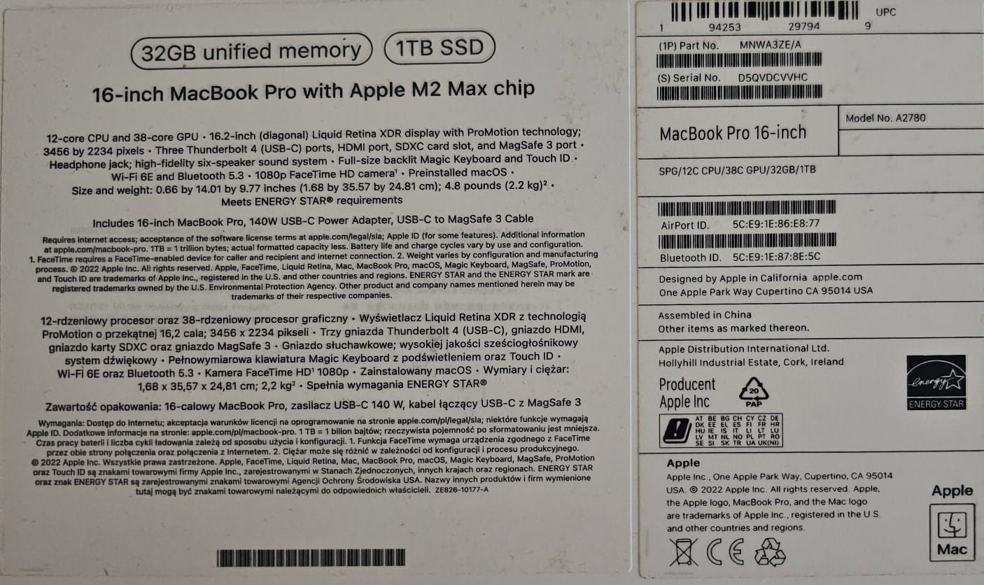 MacBook Pro M2 Max