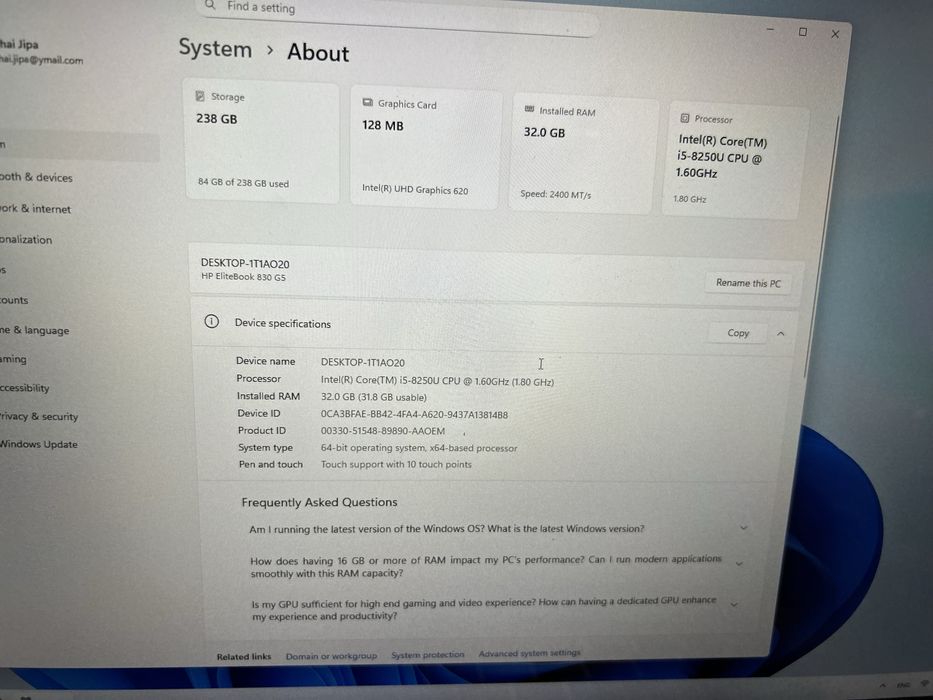 Vand Laptop Hp Elitebook 830 G5