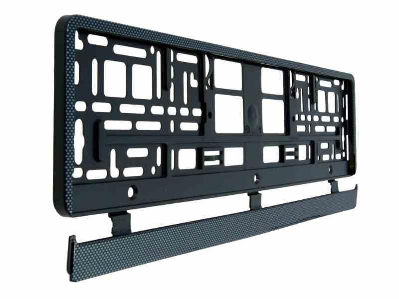 рамка за регистрационни номера ефект карбон 1брой carmotion 58470