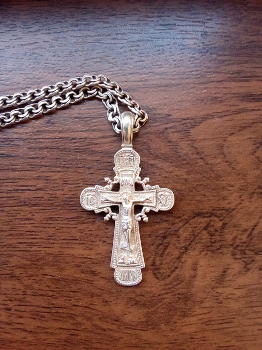 серебрення цепочка  с крестиком