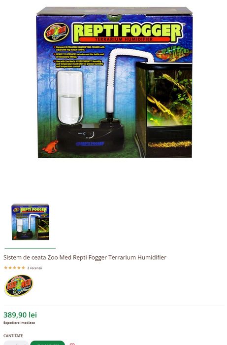 Umidificator terariu