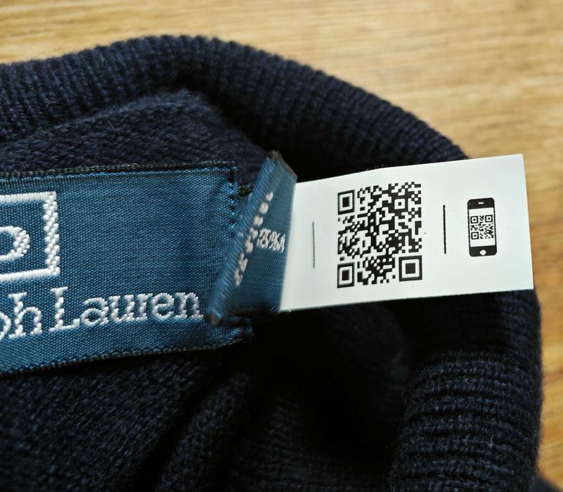 Ralph Lauren Оригинален мъжки пуловер с поло яка и мече  размер М