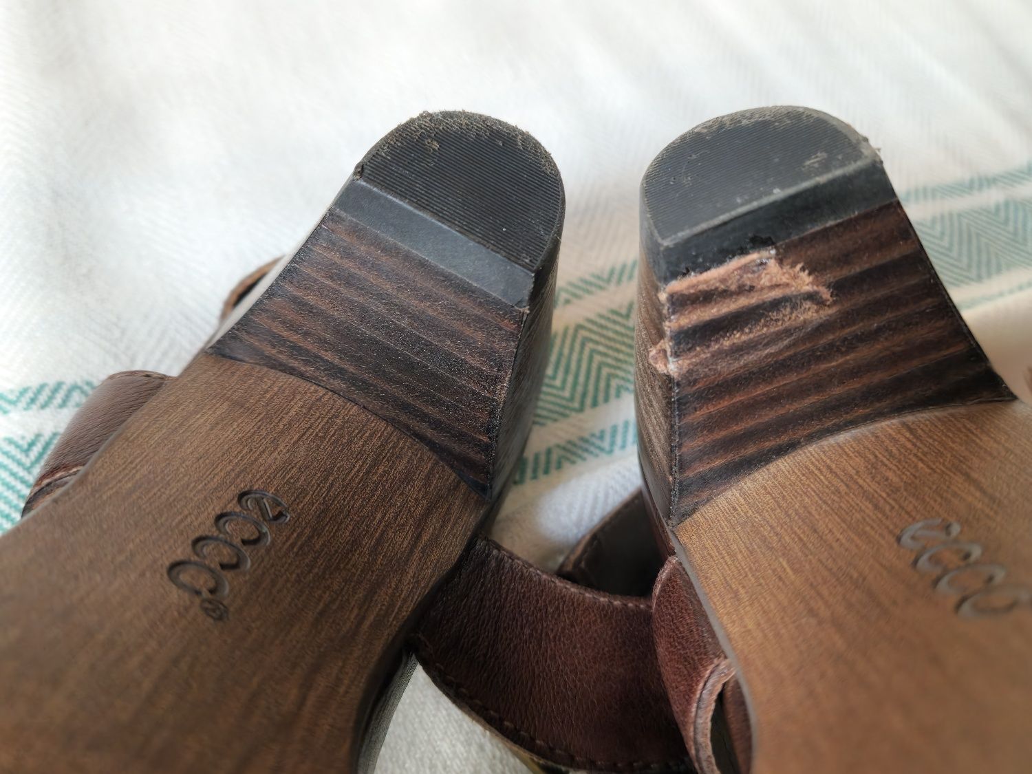 Дамски сандали Ecco 39 номер естествена кожа