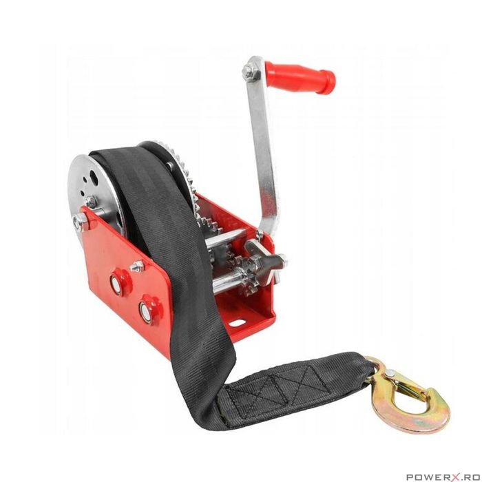 Troliu manual, vinci, 1200 Kg, lungime curea 10 m, grosime cablu 5 mm,