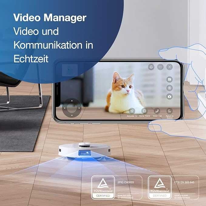 Прахосмукачка робот Ecovacs Deebot T10 3000Pa, 5200mAh, картографиране