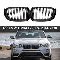 Grile nari duble M bmw X3/X4/f25/f26 negru lucios/2014-2018 LCI