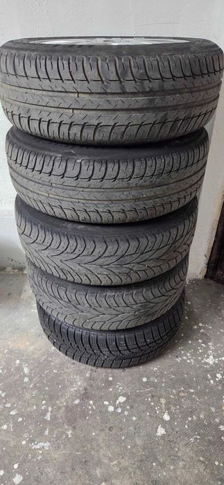 Set 5 Jante Aliaj 5x100,vw skoda seat 185 60 15 cu anvelope vara