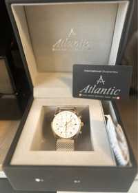 Ceas atlantic, Seamove, Swiss Made, cronograf, geam safir, auriu