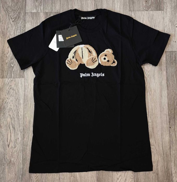 Мъжка детска фланелка тениска Palm Angels bear мече блуза 100% памук