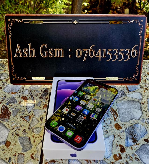 Iphone 12 purple FULL BOX, baterie 100%
