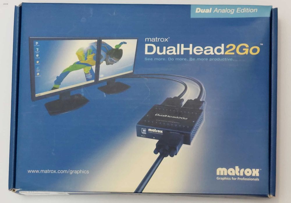 Adaptor extern multi-display Matrox intrare VGA - 2 ieșiri VGA