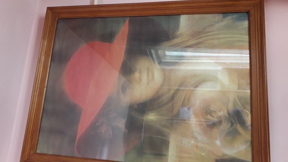 Rama din lemn masiv stejar , cu dim. 100 / 75 cm si latime 6 cm