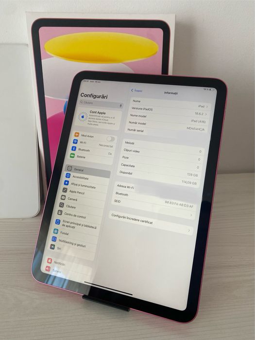 Ipad 11 ( A16 )+ Husa + Tastatura / 100% Baterie . CA NOUA !!