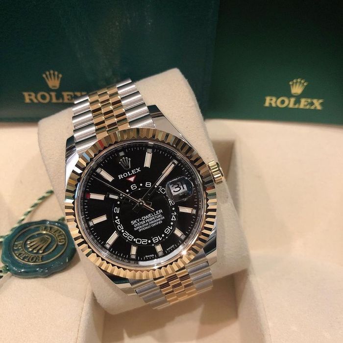 ceas barbat rolex sky-dweller black dial
