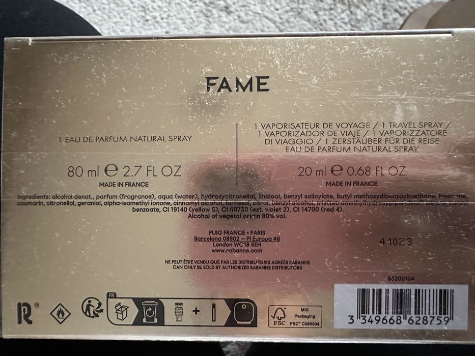 Rabanne FAME 80ml si travel spray 20ml