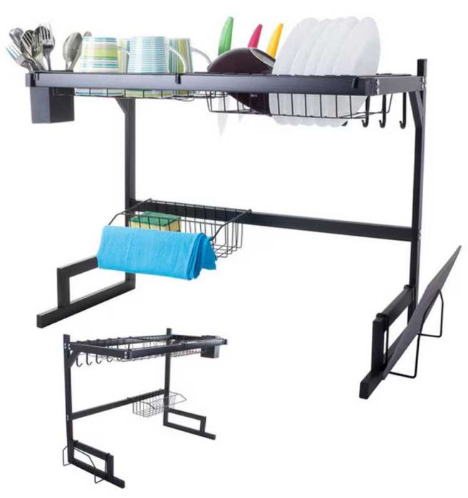 Suport vase deasupra chiuvetei Verk Group, metalic negru, cu suport