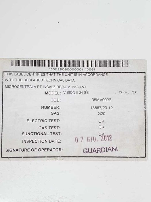 Piese de schimb centrala ROMSTAL VISION II 24 SE.