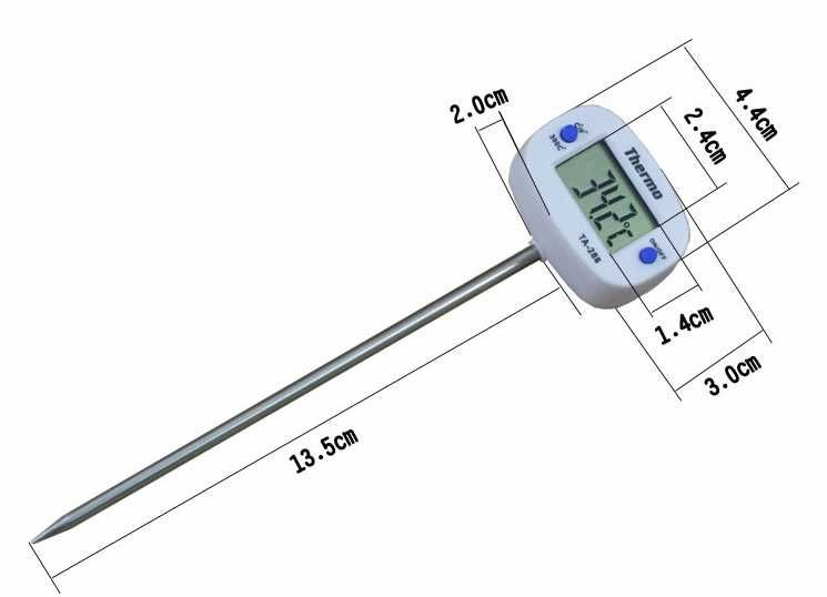 Цифровой, кулинарный термометр с щупом (14 и 4см)