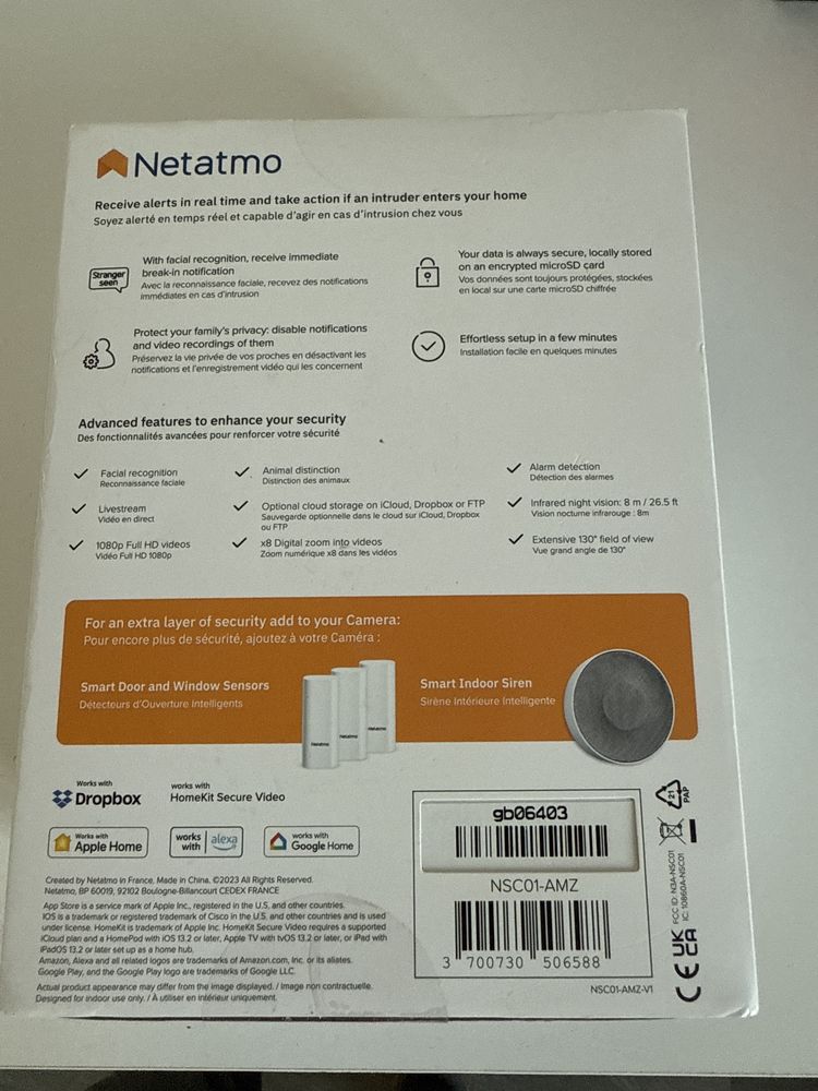 Camera supraveghere Netatmo