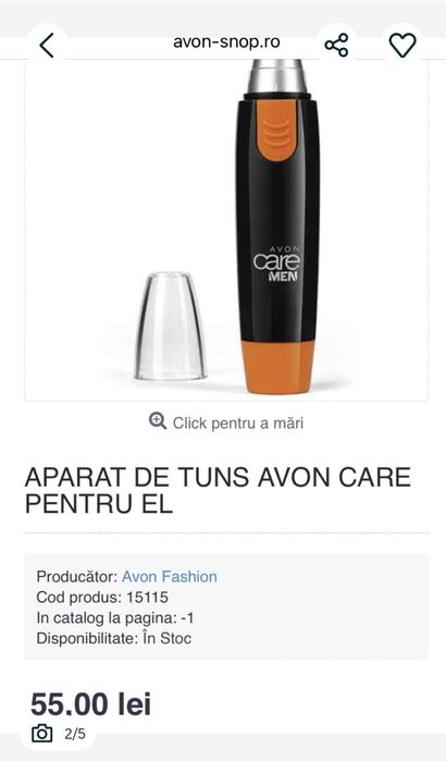 Aparat de ras pentru parul din nas si urechi/trimmer