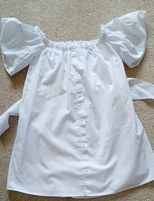 Bluza alba,eleganta,nouă 152-158