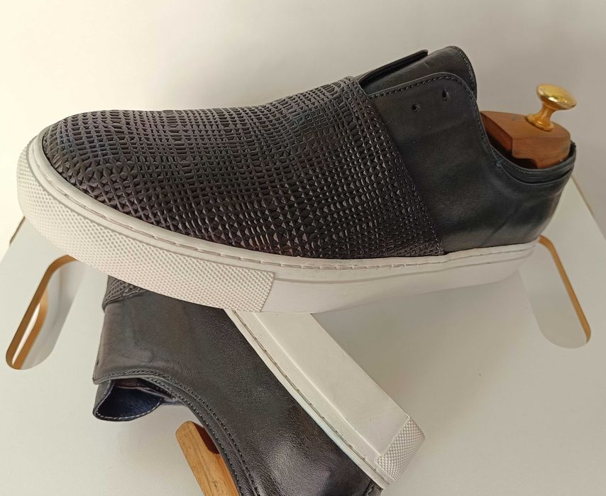 Pantofi sport casual 42 42.5 slip on Pawelk's NOU piele naturala moale