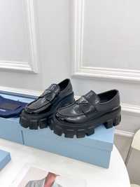 Loafer Prada Moonlith lac mat, marimi 35-40, mocasini pantofi Premium