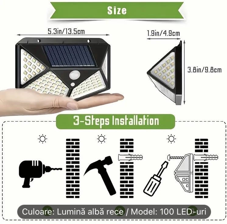 Lampa solara 100 smd