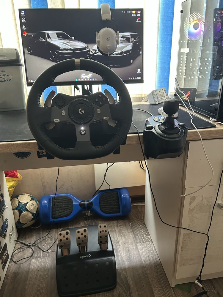 Продавам волан Logitech G 920 + скоростен лост