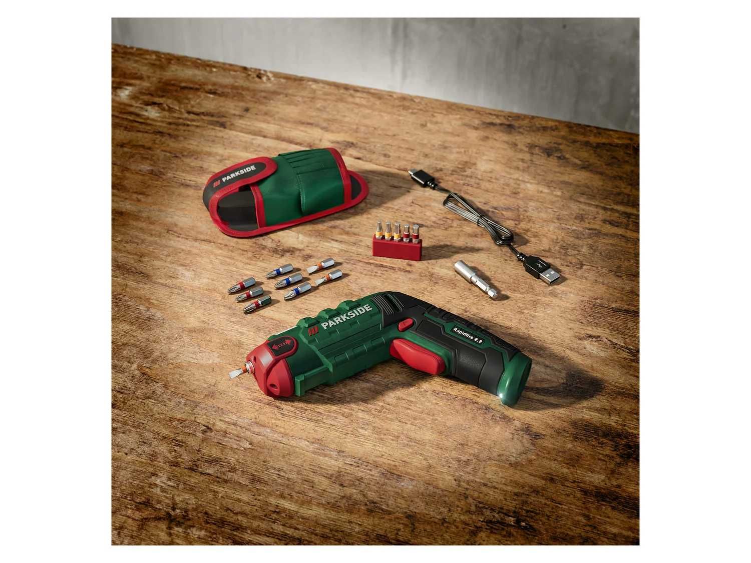 Parkside Rapidfire 2.2, 4V акумулаторна отвертка,с комплект битове