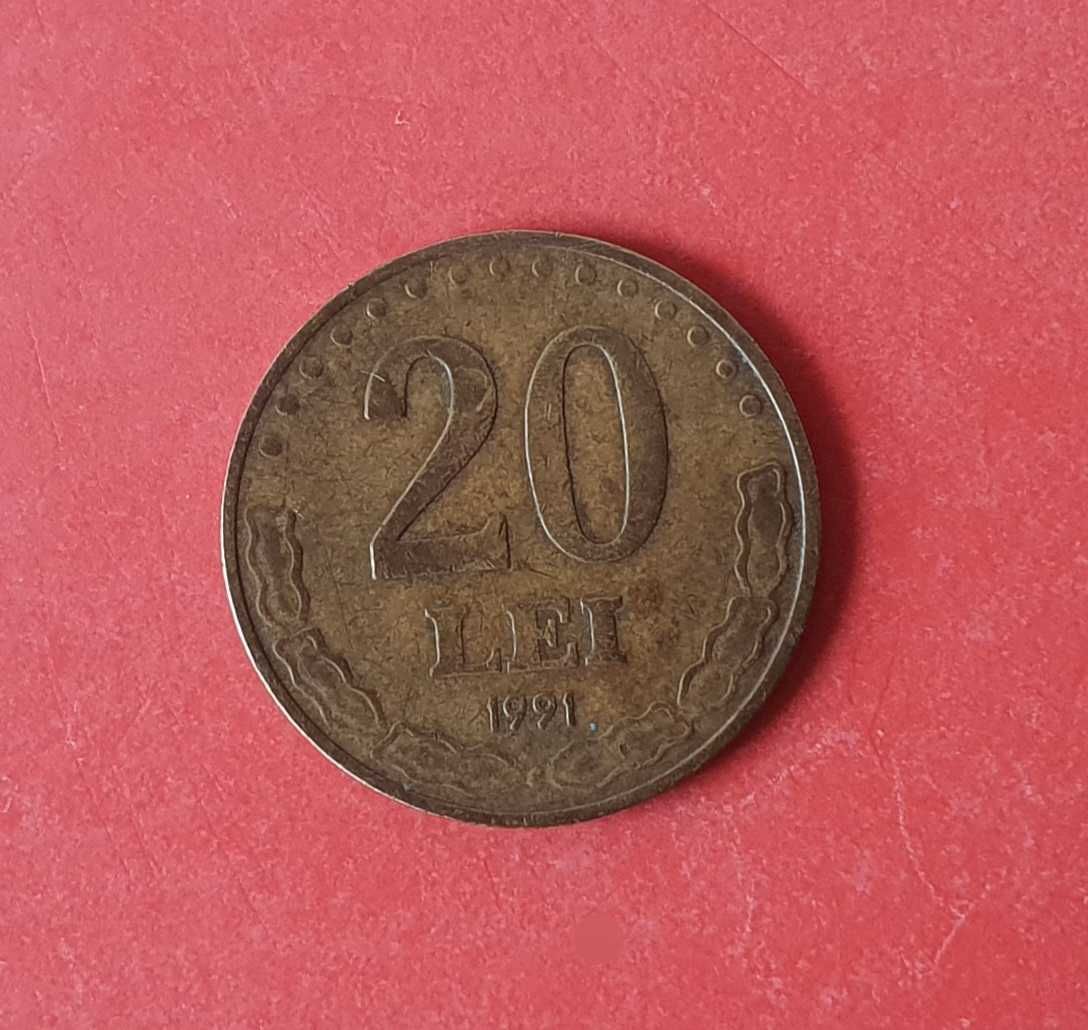 Monede de 20 de lei din anii 1991, 1992, 1993