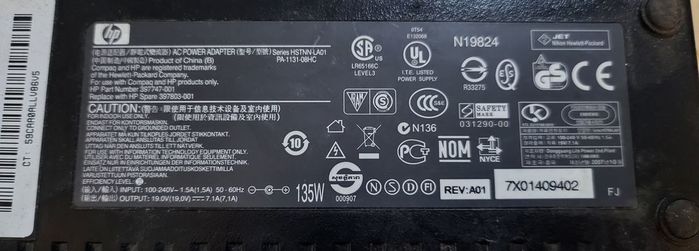 Alimentatoare laptopuri 19v până la 135w diverse branduri!