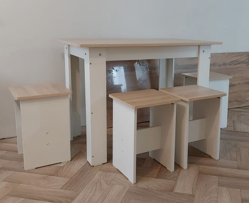 Тумба стол с 4 табуретками