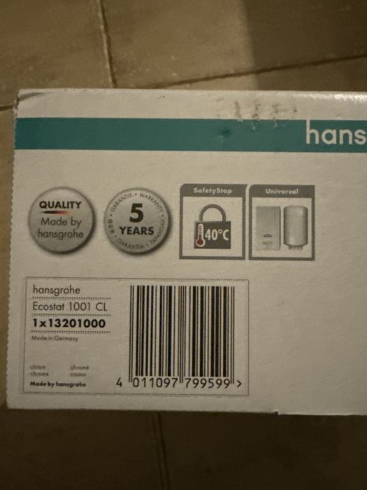 Baterie termostatata Hansgrohe Ecostat 1001 CL crom